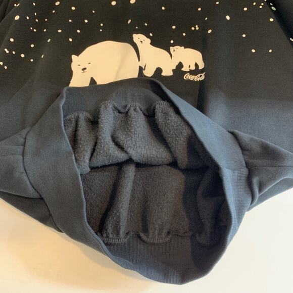 Wildfox Coca Cola Sweatshirt Womens S Small Fleece Lined Bears Holiday Oversized - Picture 8 of 11